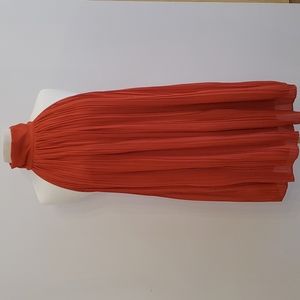 Naked Zebra Rust color chiffon Dress size Large